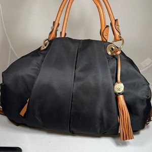 Vince Camuto Large 'Cris' Satchel Black Nylon